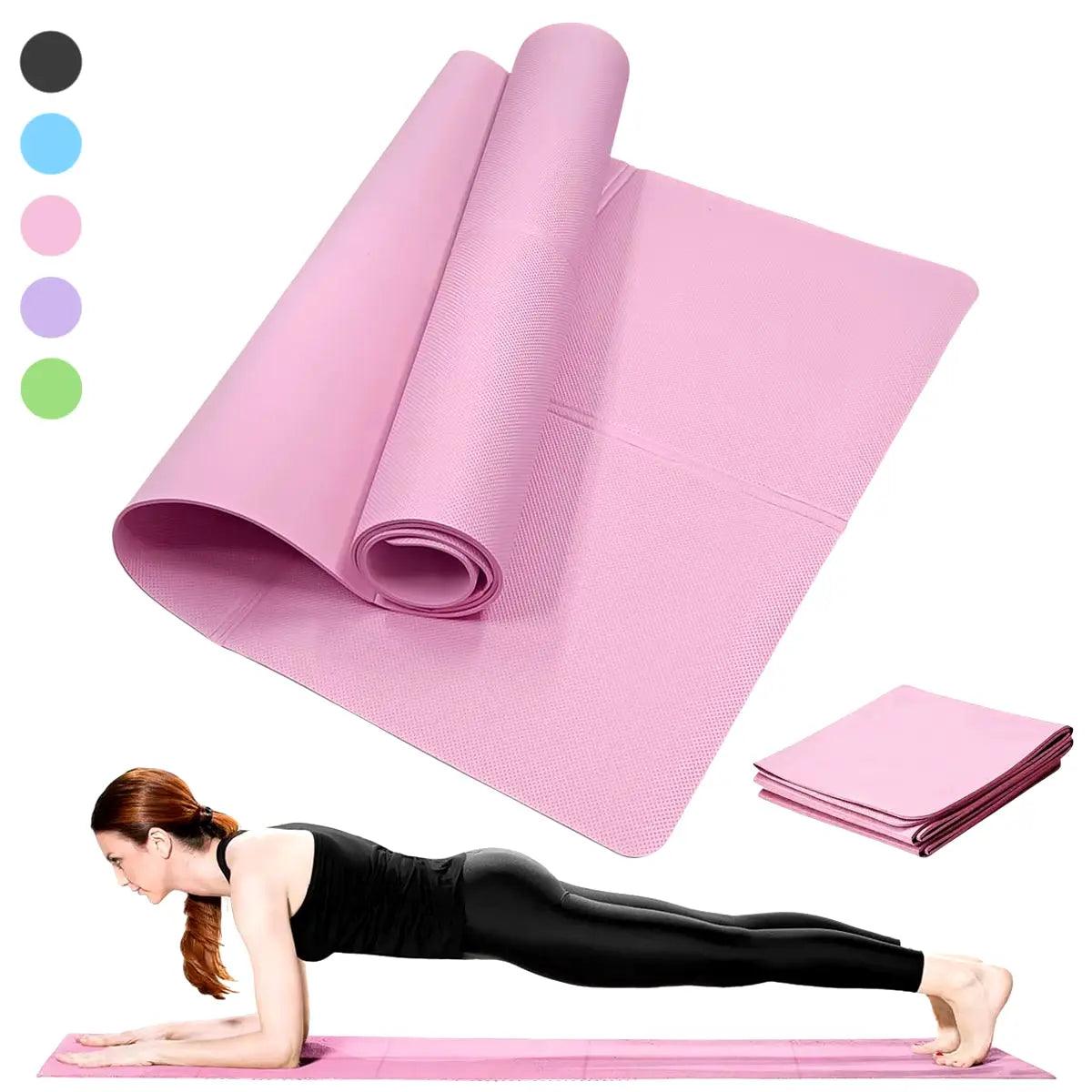 Non-Slip Yoga Mat – Lightweight, Cushioned & Waterproof Fitness Mat for Home, Gym & Travel