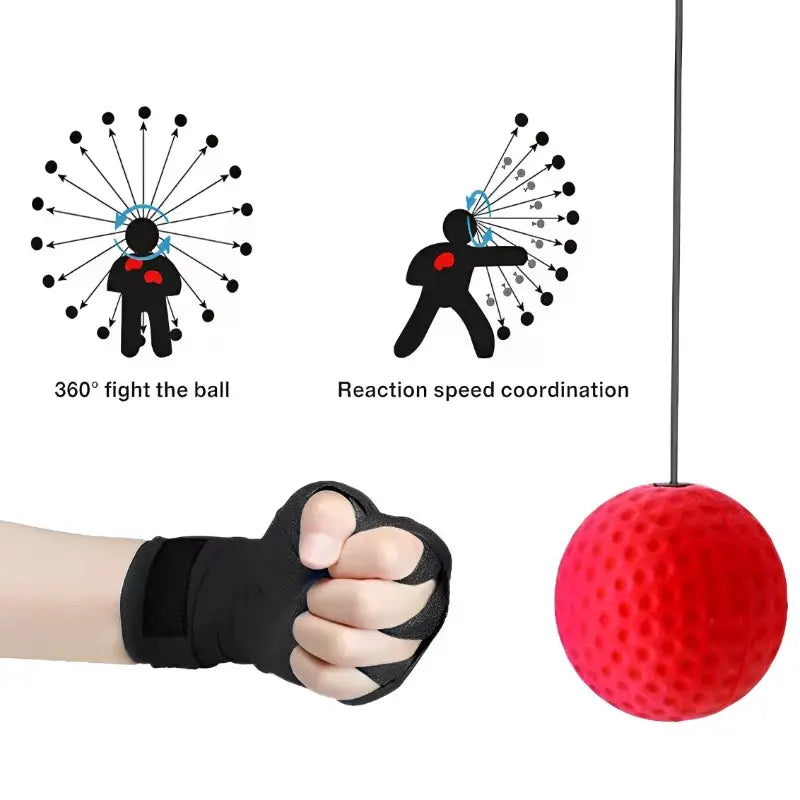 MMA Boxing Reflex Speed Ball – Head-Mounted Punch Training for Hand-Eye Coordination & Fitness