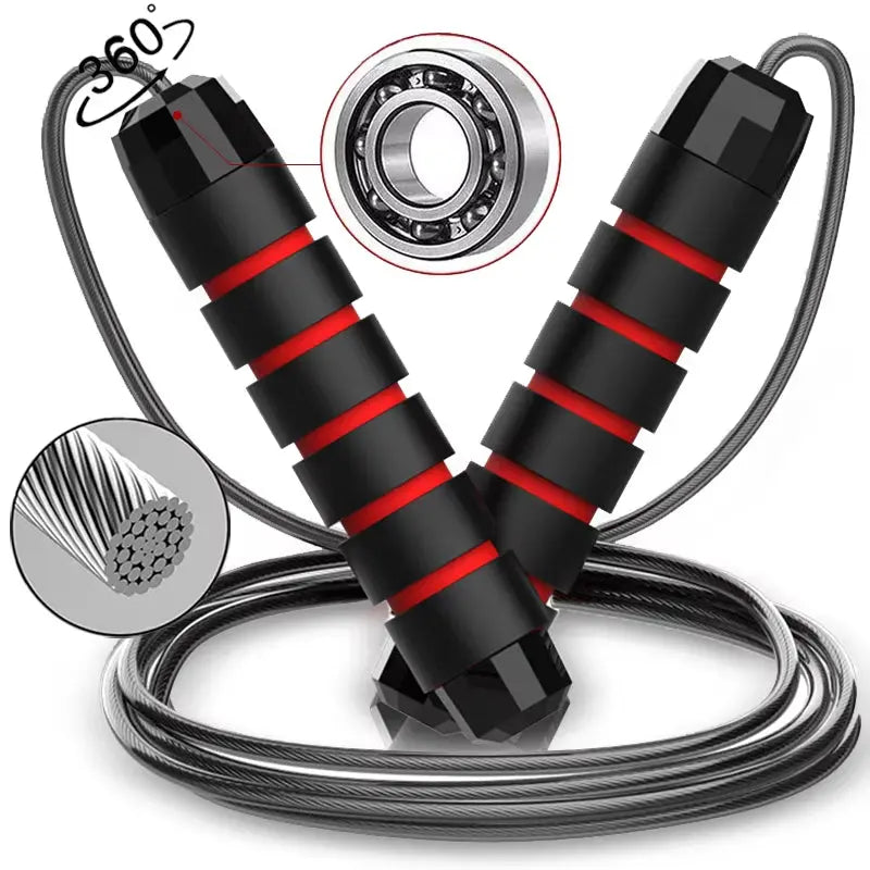 Adjustable Speed Jump Rope with Ball Bearings – Tangle-Free, Foam Handles for Home & Gym Workouts