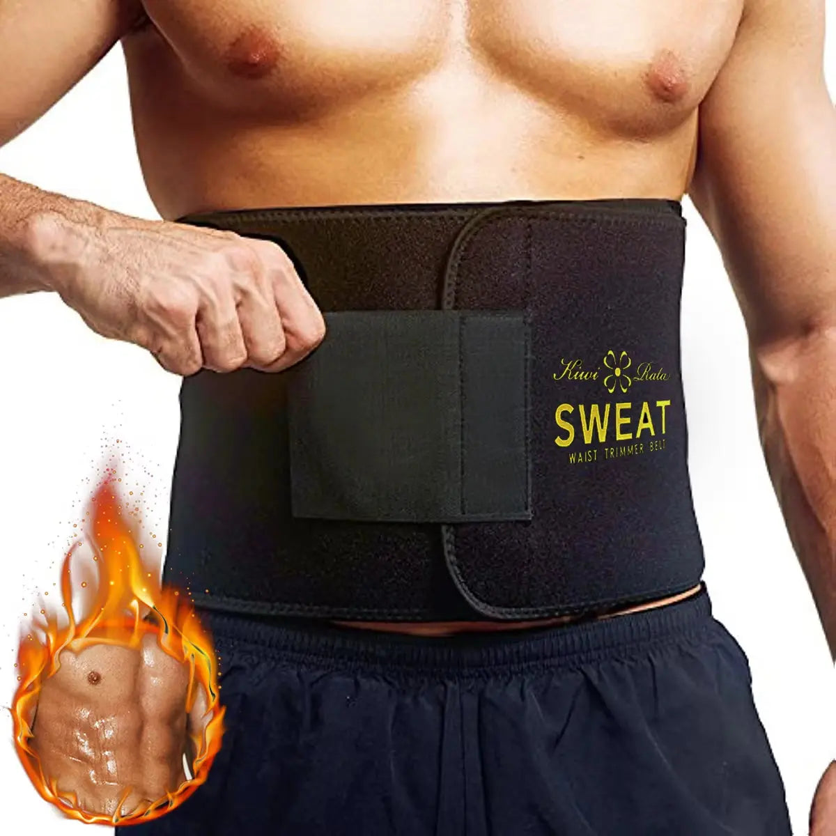 Adjustable Waist Trimmer Belt – Sweat & Tummy Control Body Shaper for Men | Gym & Workout Support