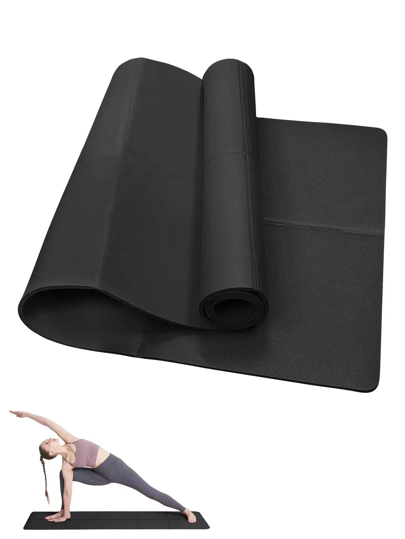 Non-Slip Yoga Mat – Lightweight, Cushioned & Waterproof Fitness Mat for Home, Gym & Travel