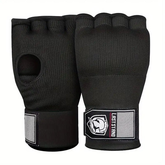 MMA Half-Finger Gel Boxing Gloves – Muay Thai, Sanda & Training Hand Wraps with Long Wrist Support